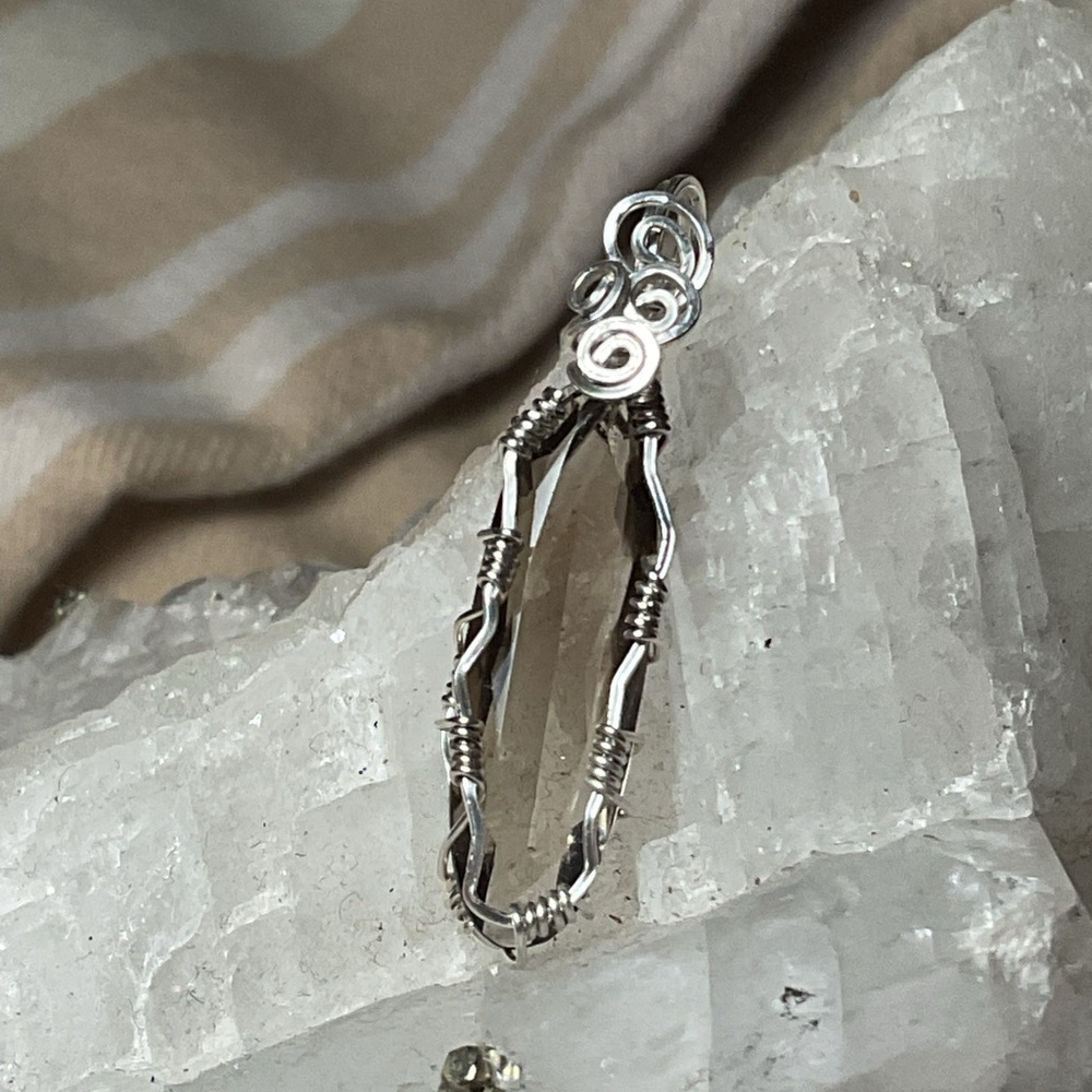 Smokey Quartz .925 Silver Wirewrap pendant